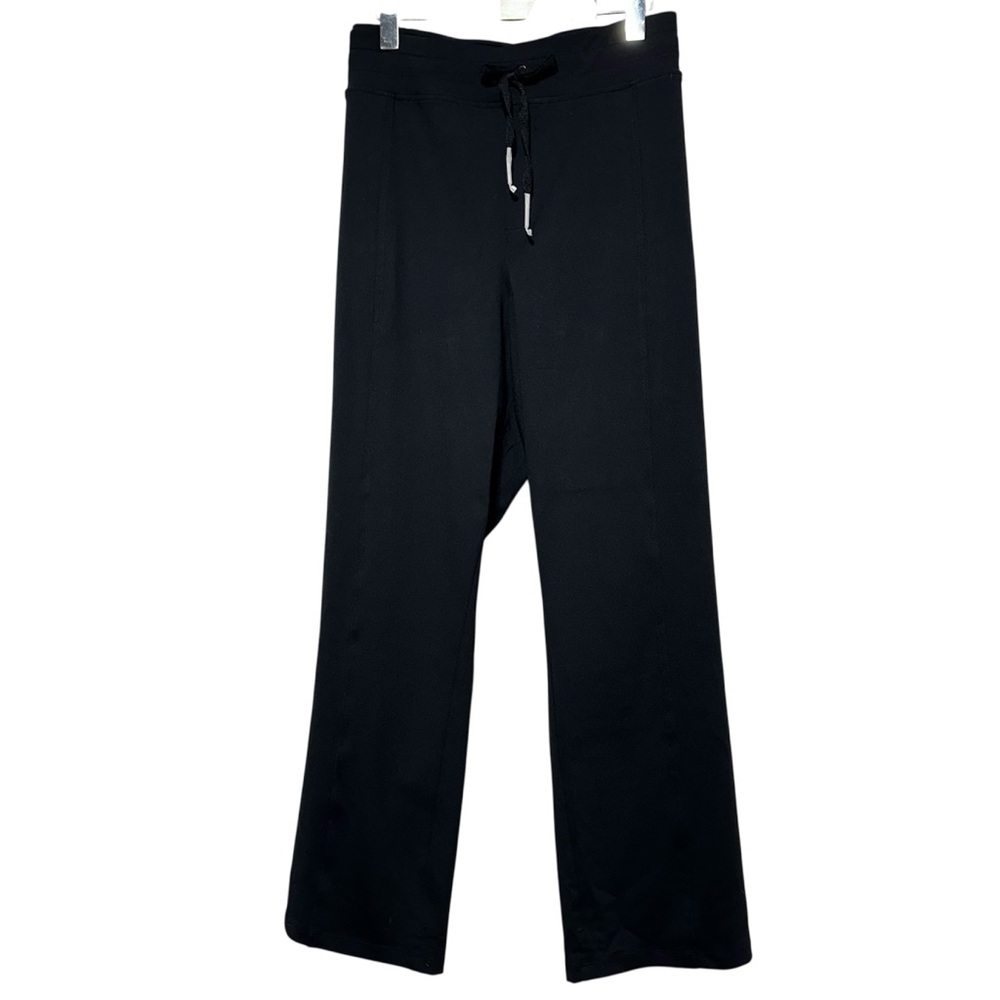 Black Wide Leg Lounge Pants Athleisure Comfy Travel Minimalist Drawstring 3X